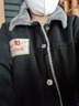 京西藍(lán)靛羊羔絨牛仔棉服男士冬季潮牌寬松加肥加大碼外套冬天加厚保暖棉襖 黑色 L 重120至140斤 曬單實(shí)拍圖