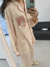果殼（Gukoo）情侶睡衣冬季迪士尼保暖舒適圓領(lǐng)格子褲女家居服套裝男 桃子粉  M 曬單實(shí)拍圖