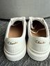 Clarks其樂(lè )Courtlite City男士新款簡(jiǎn)約光面牛皮休閑運動(dòng)板鞋 白色 【瘦腳建議拍小一碼】 42 曬單實(shí)拍圖