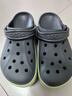 卡駱馳（CROCS）洞洞鞋貝雅卡駱班輕便耐磨一腳蹬休閑鞋|205089 石板灰/青檸綠-0GX 41 /42(260mm) 曬單實(shí)拍圖