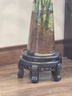 雨巷黑檀木圓形擺件花瓶盆奇石頭托架酒壇魚(yú)缸盆景紅木工藝品底座實(shí)木 黑檀木虎腳幾2號 曬單實(shí)拍圖