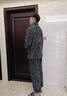 Charm Kendo男士睡衣秋冬季珊瑚絨加絨加厚保暖套裝男款柔軟寬松可出門(mén)家居服 深空灰 送男友送老公 XL（140-160斤） 曬單實(shí)拍圖