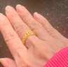 周生生 足金愛(ài)情密語(yǔ)皇冠黃金戒指開(kāi)口戒金飾品90227R計價(jià) 3.06克(含工費100元) 曬單實(shí)拍圖