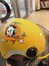 NEVA紐維（NEVA）兒童頭盔男女孩夏季電動(dòng)摩托車(chē)3C認證卡通四季通用可愛(ài)寶寶安全帽 啞光黃阿寶機長(cháng)款透明鏡【推薦6-12歲佩戴】 曬單實(shí)拍圖