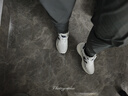 里奇.喬丹   RICKY JORDAN男鞋冬季保暖高幫跑步鞋皮面透氣運動(dòng)鞋保暖防臭耐磨軟底旅游鞋子 952雪白【皮面防水加絨】真牛皮加絨款 39 (245mm) 曬單實(shí)拍圖