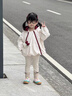 班喜迪女童外套秋冬裝2025新款寶寶棉服兒童公主冬季夾棉連帽上衣小童裝 米色 100 曬單實(shí)拍圖