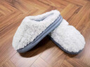 紅豆踩屎感棉拖鞋男士秋冬季2025新款家居室內家用厚底加絨棉拖鞋男款 灰色 42-43 【正碼】 曬單實(shí)拍圖