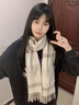 木舟魚(yú)2025新款尖貨英國100%羊毛格子圍巾冬季女款英倫風(fēng)圍脖生日禮物 杏粉咖格 （100%純羊毛新格紋） 曬單實(shí)拍圖
