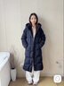 波司登25年冬鵝絨羽絨服女士寬松超長(cháng)款商務(wù)通勤加厚連帽立領(lǐng)外套 曬單實(shí)拍圖
