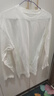 真維斯（Jeanswest）新疆棉220g重磅純棉長(cháng)袖t恤寬松純色上衣打底衫內搭厚實(shí)男女款白t 白色(純色) XL (180) (不起球不掉色) 曬單實(shí)拍圖