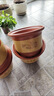 懷音花盆陶瓷家用粗陶透氣大口徑陶土花盆紫砂花盆透氣陶瓷盆綠植 28+28【兩個(gè)裝】帶托盤(pán) 曬單實(shí)拍圖