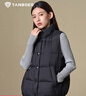 坦博爾羽絨服馬甲女立領(lǐng)寬松短款外搭羽絨背心外套TD336006 黑色 175  曬單實(shí)拍圖