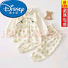 迪士尼（Disney）嬰兒衣服春春秋款兩件套分體套裝女寶寶秋衣秋褲外出服6到12個(gè)月 綠色 80 建議20到25斤左右 曬單實(shí)拍圖
