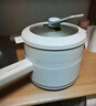 美的（Midea）電煮鍋 小電鍋 電蒸鍋 長(cháng)柄 宿舍小鍋 多功能輔食鍋 學(xué)生宿舍泡面XZE2017 1.6L配蒸籠【國家補貼】 曬單實(shí)拍圖