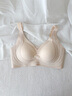 貓人無(wú)痕內衣女士無(wú)鋼圈文胸大胸顯小提拉聚攏上托防下垂薄粉底液胸罩 曬單實(shí)拍圖