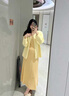 苒琦媽咪孕婦連衣裙秋冬孕媽高級穿搭毛衣開(kāi)衫兩件套背帶裙秋冬季長(cháng)裙套裝 黃色外套+黃色背心裙（兩件套） L 曬單實(shí)拍圖