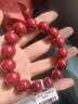 石玥珠寶高含量紫金朱砂手串本命年蛇年護身符轉運珠手鏈男女士款禮物14mm 曬單實(shí)拍圖
