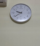 康巴絲（Compas）電波鐘自動(dòng)對時(shí)靜音教室掛鐘客廳時(shí)鐘表掛墻 C6219B純潔白 35cm 曬單實(shí)拍圖