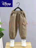 迪士尼（Disney）男童秋裝套裝2025新款兒童洋氣韓版燈芯絨工裝衣服寶寶 卡其【HYPE】款 110 cm 曬單實(shí)拍圖