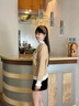 施洛瀾（SINO LOVE）秋冬裝2025年新款女士毛衣女外穿慵懶風(fēng)半高領(lǐng)加厚上衣針織打底衫 卡其 均碼 建議80-135斤 曬單實(shí)拍圖