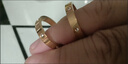 含春花網(wǎng)紅輕奢鑲鉆戒指ins男女鈦鋼情侶對戒時(shí)尚精致指環(huán) 金色全鉆戒指 5號(建議80-95斤) 曬單實(shí)拍圖