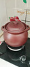 曼遠宜興紫砂燉湯鍋煮粥老式【純紫砂】無(wú)釉無(wú)涂層燃氣營(yíng)養明火紫砂鍋 紅泥色 6L 曬單實(shí)拍圖