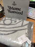 薇薇安·威斯特伍德（Vivienne Westwood）土星圖案印花流蘇 絨線(xiàn)圍巾 男女同款情侶款節日送禮 505426065050灰白色 曬單實(shí)拍圖