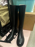 他她盧昱曉同款TATA超模靴騎士靴顯瘦長(cháng)靴女 黑色（單里） 37 曬單實(shí)拍圖