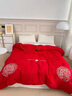 雅鹿大豆纖維被子結婚喜被新中式春秋被子被芯冬被加厚保暖大紅色陪嫁 茜茜公主【柔軟蓬松 送禮】 150x200cm5斤【春秋被-贈包裝袋一只】 曬單實(shí)拍圖