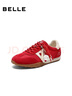 百麗（Belle）周雨彤董璇同款女彩虹豆德訓鞋跑道阿甘鞋加絨休閑鞋D5R2DAM6 紅色 39 曬單實(shí)拍圖