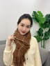 恒源祥圍巾女針織冬季2025新款韓版高級感披肩外搭兩用秋冬百搭保暖圍脖 咖啡色 曬單實(shí)拍圖