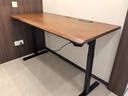 木藝生3cm高端實(shí)木電動(dòng)升降桌電腦桌臺式電競桌子辦公書(shū)桌可升降工作臺 隱藏插排-雙電機3cm實(shí)木胡桃色 160*70【免費送裝】 曬單實(shí)拍圖