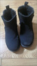 回力瑞【廠(chǎng)牌】品牌鞋真皮短靴子加絨加厚保暖雪地靴厚底防滑棉鞋 黑色加絨 35 曬單實(shí)拍圖