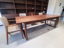 樸愫木作實(shí)木餐桌北美黑胡桃木書(shū)房辦公桌家用客廳長(cháng)方形大板桌子 2.4米丨現貨 曬單實(shí)拍圖