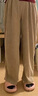 初語(yǔ)歐綿絨直筒休閑褲女2025秋季新款寬松慵懶風(fēng)褲子 淺咖色 L 曬單實(shí)拍圖