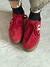 莎莎蘇【蔡文靜同款】25秋冬新小奶糕加絨厚底增高德訓紅色女板鞋騏驥紅 櫻桃紅 36 曬單實(shí)拍圖