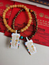 布達拉宮蜜蠟手串沉香和田玉轉運珠盤(pán)玩珠串琥珀新中式手鏈男女款生日禮物 曬單實(shí)拍圖