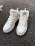 安踏（ANTA）高幫板鞋男秋冬季新款皮面防水厚底增高運動(dòng)鞋經(jīng)典小白鞋板鞋男 【店長(cháng)推薦高幫板鞋】象牙白/灰 43 曬單實(shí)拍圖