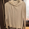 優(yōu)衣庫女裝可機洗紐花針織連帽套頭衫/25秋冬新款478871 33 卡其色 M /160/84 曬單實(shí)拍圖
