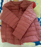 鴨鴨（YAYA）佟麗婭同款輕薄羽絨服女新款冬季短款圓領(lǐng)內膽修身時(shí)尚薄外套男 粉色【女款無(wú)領(lǐng)】 XL 曬單實(shí)拍圖