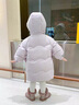 G.DUCKKIDS小黃鴨童裝女童羽絨服2024新款洋氣冬季女寶寶加厚中長(cháng)款兒童冬裝 米白 100 建議2~3歲【 90-100cm】cm 曬單實(shí)拍圖