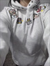 駱森馳（LUOSENCHI）不一樣的情侶裝衛衣春秋季2025新款連帽刺繡蠟筆小新上衣秋冬加絨 【刺繡】男白灰+女白灰 薄款 XL 男XL+女M 曬單實(shí)拍圖