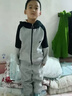 G.DUCKKIDS兒童休閑套裝男童春秋款新款中大童開(kāi)衫衛衣外套連帽運動(dòng)褲兩件套 拼色開(kāi)衫08灰套裝 110 建議身高1-1.05米 曬單實(shí)拍圖
