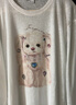 UR2025秋季新款女裝休閑趣味萌寵印花長(cháng)袖T恤UYL450282 本白 M 曬單實(shí)拍圖