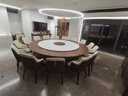 顧家舒芙新中式酒店大圓桌電動(dòng)實(shí)木餐桌帶巖板轉盤(pán)15人20人飯店餐廳家用桌 2.4米電動(dòng)桌帶轉盤(pán)半透膚感漆 曬單實(shí)拍圖