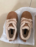 他她棉鞋女25冬季毛毛單鞋厚底 棕色（仿毛里） 38 曬單實(shí)拍圖