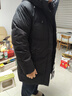 杰奧羽絨服女中長(cháng)款90%鵝絨寬松休閑百搭厚款冬季女裝撞色連帽1313312 100#暗夜黑 XL (175) 曬單實(shí)拍圖