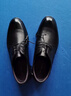 紅蜻蜓男鞋系帶商務(wù)鞋新款英倫男士皮鞋正裝鞋男幫牛皮德比鞋WTA43334 黑色_44114 41 曬單實(shí)拍圖