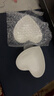 佳億廚連 創(chuàng  )意純白陶瓷碗歐式情侶心形碗愛(ài)心碗碟心形碗西餐盤(pán)水果沙拉碗 5英寸桃心碗 曬單實(shí)拍圖