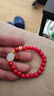 福牌古風(fēng)國潮仿朱砂質(zhì)感手串招財納福轉運珠男女款手鏈2024年新款 招財納福相思豆-手鏈 曬單實(shí)拍圖